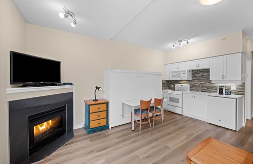 Village North Condo | Alpenglow Lodge Studio Suite with park view by MVA