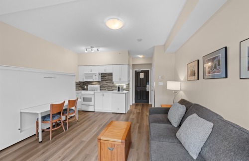 Village North Condo | Alpenglow Lodge Studio Suite with park view by MVA