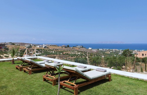 Kokkini Chani Villa | Amazing Sea View with a heated covered pool