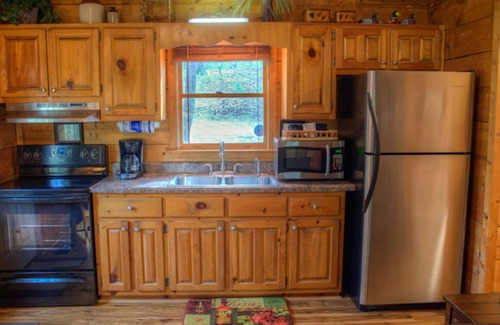Clarkesville Cabin | Amy's Creek 1 - Dog Friendly Cabin with Creekside Views and Covered Deck