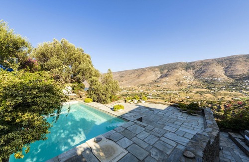 Megas Yialos-Nites Villa | ANEZAS MANSION (stone-built traditional tower house Andros Island-Greece)