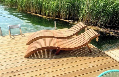 gmina Moryn Apartment | Annie - attic apartment with fireplace & balcony | on the lake with private jetty & 2500 sqm garden