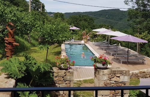 Chassiers Apartment | Apartment 1/Gite 1 LE Grand Paradis mit 75qm/Pool & Garten