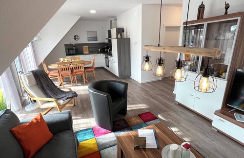 Papenburg Apartment | Apartment "Atlantis" Papenburg 2SZ EBK Free Wifi Large roof terrace New building
