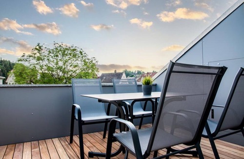 Bischberg Apartment | Apartment 'Auszeit 1 Bischberg' with Balcony, Shared Garden and Wi-Fi