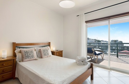 Portimao Apartment | Apartment 'Cantinho da Sara V' with Sea View, Shared Pool, Garden & A/C