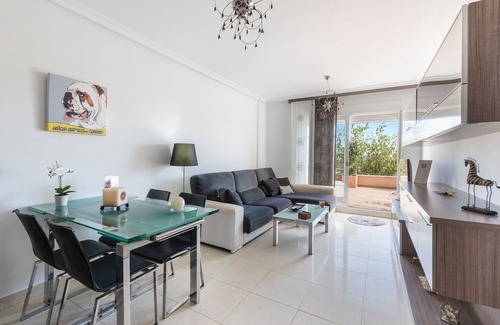 Santiago de la Ribera Apartment | Apartment 'Atico Ribera' with Shared Pool, Wi-Fi and Air Conditioning