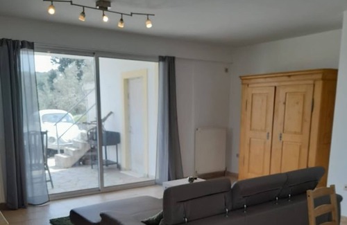 Rafina Apartment | Apartment in olive grove with large garden area, 5 km to the sea