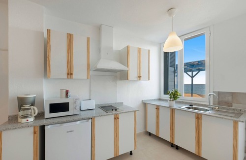 Puerto Naos Apartment | Apartment 'La Bayana - 1' with Sea View, Shared Pool and Wi-Fi