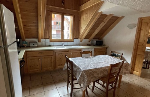 Valloire Apartment | Apartment 'Le Galibier' with Mountain View, Shared Garden and Wi-Fi