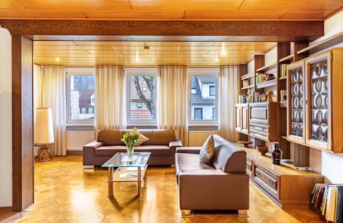 Bad Urach Apartment | Apartment 'Michelskäppele' with Mountain View, Shared Terrace and Wi-Fi