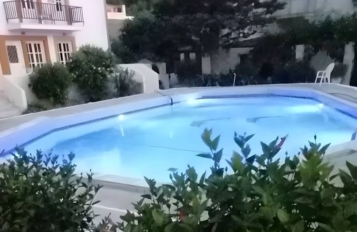 Kalymnos Town Apartment | Apartment 'Room Pool View No 4' with Mountain View, Wi-Fi and Air Conditioning