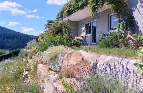 Baiersbronn Apartment | Apartment 'Schöne Zeiten' with Mountain View, Private Terrace and Wi-Fi