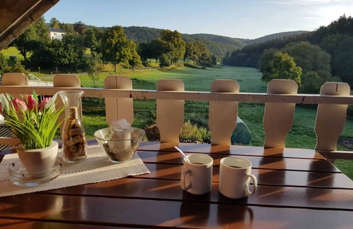 Bad Muenstereifel Condo | Apartment "Ziegenpeter" (DG = 2nd floor) with a fantastic view of the valley - Kolvenbacher Ziegenhof