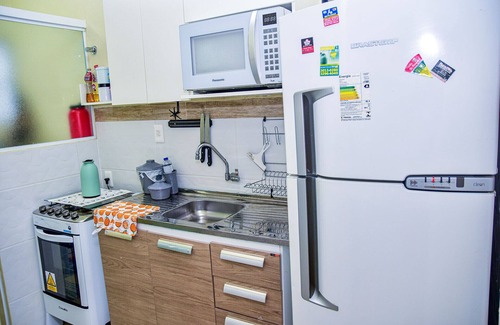 Gonzaga Apartment | Apto beira-mar c ar-condicionado e boa localização