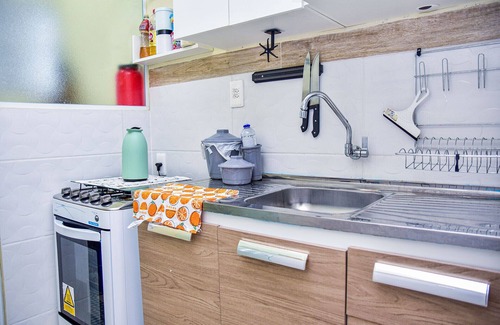 Gonzaga Apartment | Apto beira-mar c ar-condicionado e boa localização