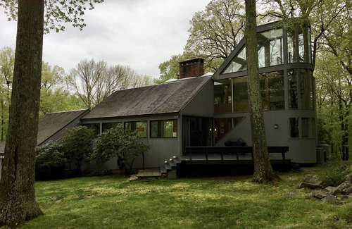 Redding Ridge House | Architectural woodland retreat with trails, sauna, theater