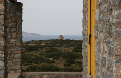 Irakleia Villa | Artemis Villa, stone villa with terraces and sea view.
