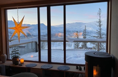 Atra Apartment | Astonishing Mountain Lodge at the top of Gaustablikk, 25m2 west facing terrace, 3 bedrooms