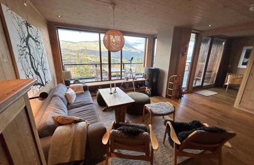 Atra Apartment | Astonishing Mountain Lodge at the top of Gaustablikk, 25m2 west facing terrace, 3 bedrooms