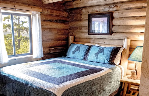 Bigfork Cabin | Atmospheric woodland cabin with firepit, near Glacier & Flathead Lake