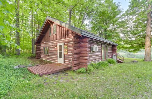Glidden House | Authentic Log Cabin with Private Pond in Glidden