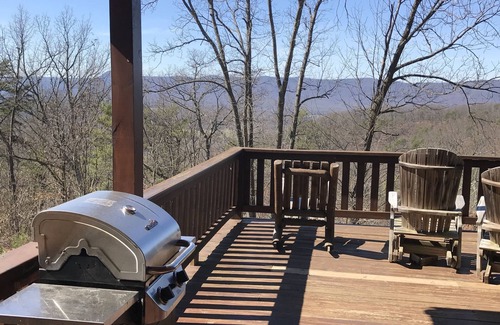 Rileyville Cabin | Autumn view log cabin, private wooded location with 30 mile views, close to Park