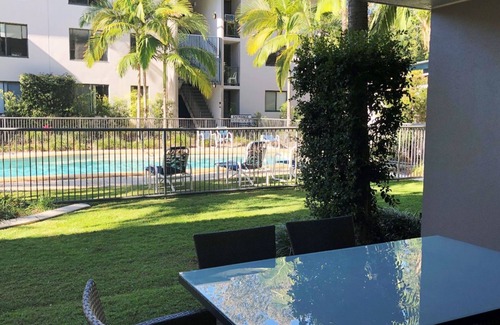 Rainbow Beach Apartment | Baden 70 - Rainbow Shores. Ground Floor. Air Con. Overlooking lap pool. Wi-Fi