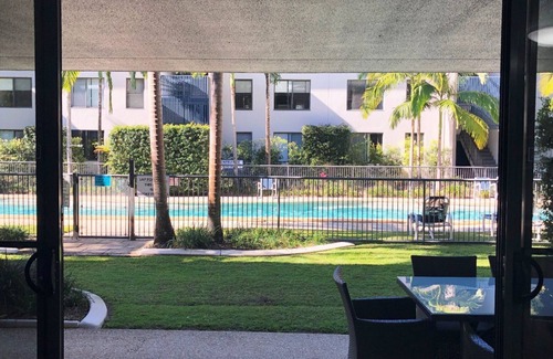 Rainbow Beach Apartment | Baden 70 - Rainbow Shores. Ground Floor. Air Con. Overlooking lap pool. Wi-Fi