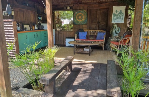 Coromandel Cabin | Bali Haven - Part of Coromandel Eco Sanctuary. Pet Friendly/Tranquil/Chimenea