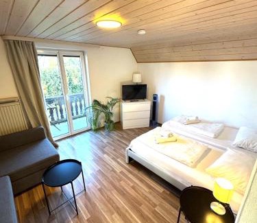Wolnzach Apartment | Bavaria Home: Balkon, Küche, Netflix