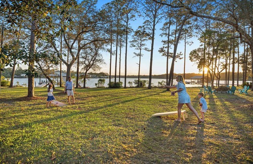 Perdido Beach House | Bayfront Compound for 23 | Fire Pit | Private Dock