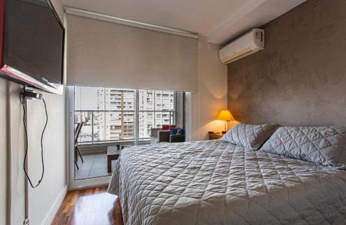 Consolacao Apartment | BC75 - Novo Bhaus Bela Cintra - Shopping - Metrô - 50m2 - Linda Vista 17o andar - Vaga de Garagem