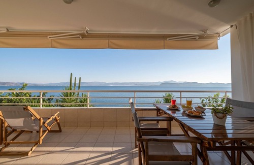 Kiveri Apartment | Beach Apartment | unique sea view balcony | near Nafplio, Mycenae, Epidaurus