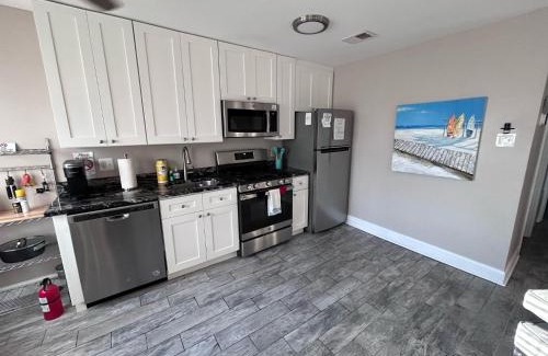 Brigantine Apartment | Beach Block Parking Modern Decor Porch
