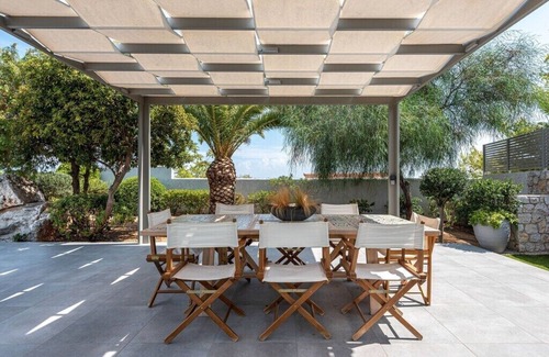 Katakali Villa | Beach front villa with private sea water pool & amazing sea view to Saronic golf