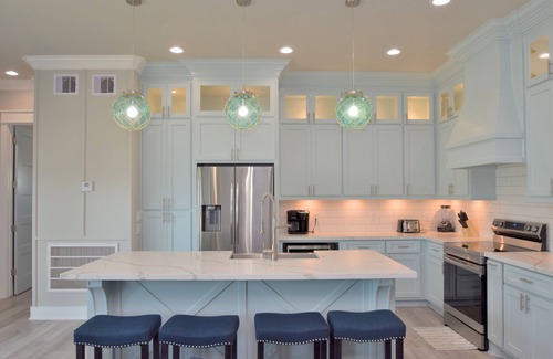 Crystal Beach House | BEACH HANSON 2 New Construction with Private pool and hot tub on upper deck.