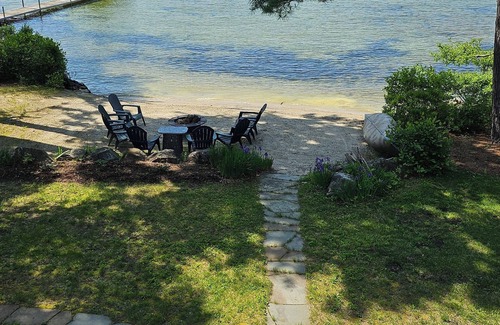 Moultonborough House | Beach House on the Big Lake with 90-foot dock. Bring your boat! New listing!