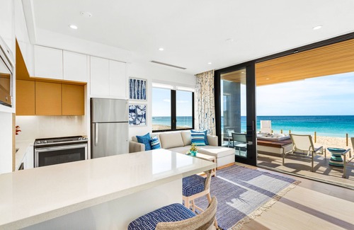 West End Village Condo | Beachfront 1-Bedroom + Hot Tub at Award-winning Tranquility Beach on Meads Bay