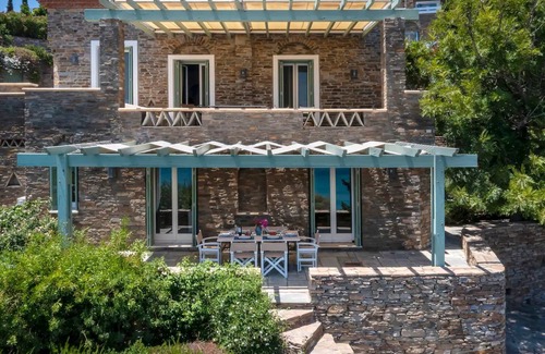 Steniai Villa | Beachfront Andros Retreat | Villa Stenies Ilios | 3 bedrooms | Stunning.