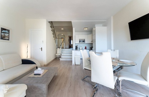 Cabopino Apartment | "Beachfront Puerto Cabopino" with Shared Pool, Private Terrace, A/C & Wi-Fi