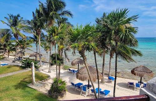 Akumal Condo | Beachfront, Stunning Huge Pool, Great Internet