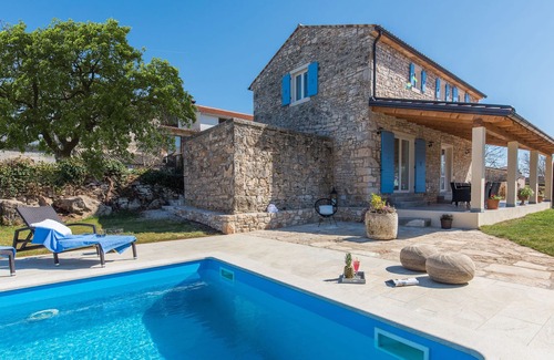 Municipality of Sveti Lovrec Cottage | Beautiful stone house with large garden (600 m2) and private pool