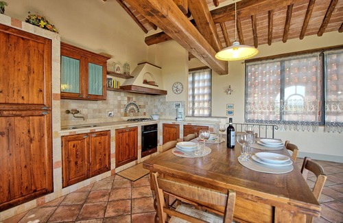 San Pietro in Bossolo Apartment | Beautiful apartment with pool, A/C, WIFI, panoramic view and parking, close to Greve In Chianti