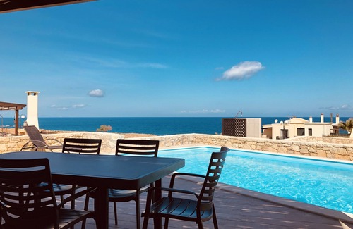 Panormos Villa | Beautiful 3 Bed, 2 bath detached Villa, private pool sea view, near beach.