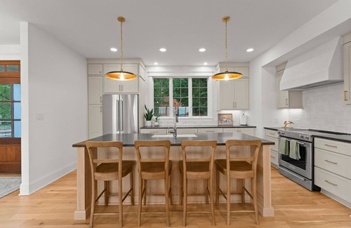 Denver House | Beautiful 5 Bedroom Lake-Front Home with Heated Saltwater Pool, Spa, and Dock