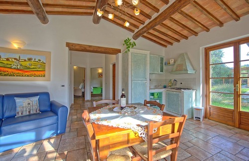 Simignano Apartment | Beautiful apartment for 4 guests with pool, WIFI, TV, patio, pets allowed and panoramic view