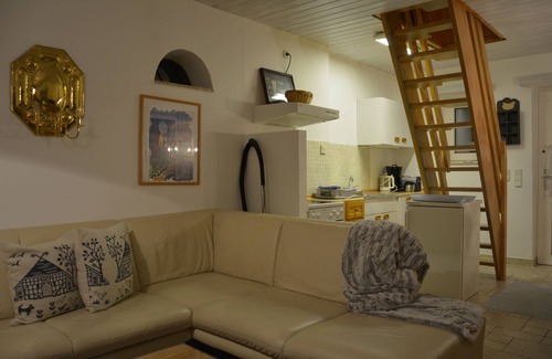 Nebel Apartment | Beautiful apartment on the edge of the forest with terrace and beach chair