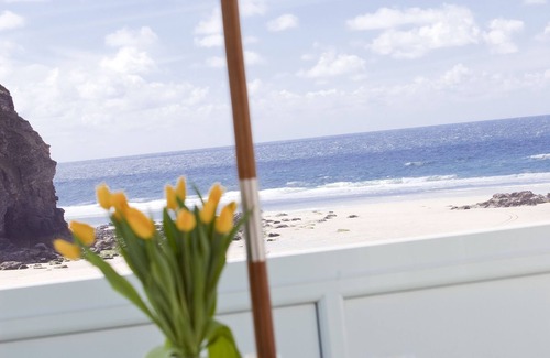 Porthtowan Condo | Beautiful beach view apartment in Porthtowan, lovely sandy beach, sleeps 4