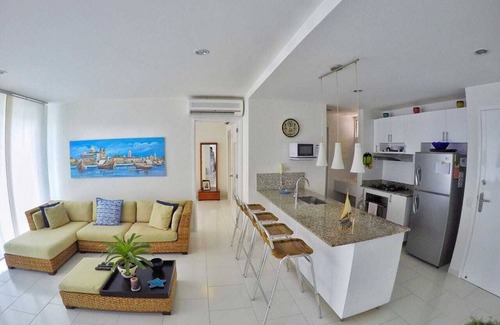 La Boquilla Apartment | Beautiful + fully equipped 2 bedroom apt. Pool +beach view!